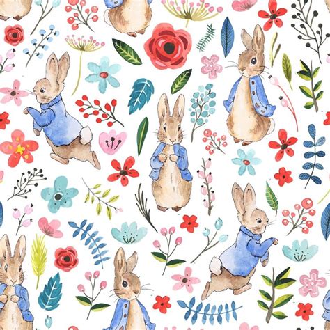 Published in 1902, the tale of peter rabbit is beatrix potter's first book and was expanded from an illustrated letter she had sent to a young friend. Cotton Rabbit Meadow, sold by half metre, pre-order 24/2 ...