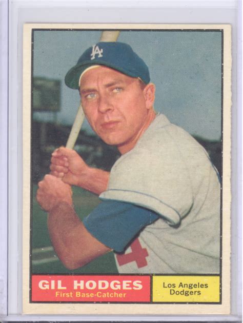 All of my cards are antiqued to give that perfect vintage look. 1961 Topps 460 Gil Hodges Brooklyn Dodgers Los Angeles EXMT | eBay | Old baseball cards ...