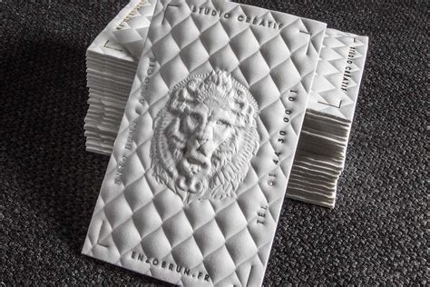 The foil is available on one or both sides for business card. 3D embossed business cards with embosing and letterpress ...