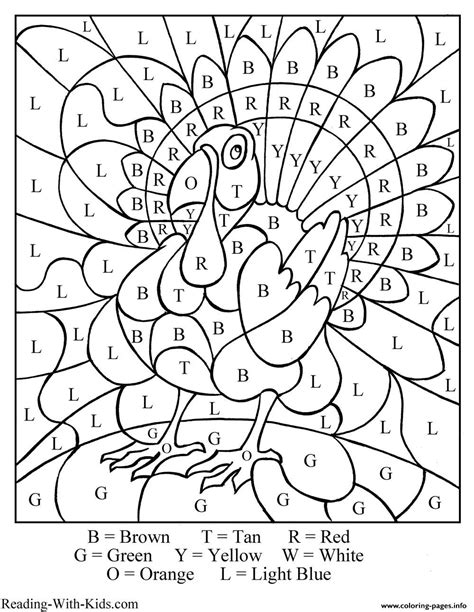 Maybe you would like to learn more about one of these? Thanksgiving Turkey Color By Number Letter Coloring Pages ...