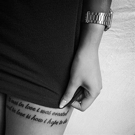 Quotes tattoos and tattoo sayings are extremely amazing today. Quote Tat On Leg | Best tattoo design ideas