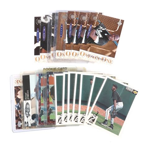 That card, an insert in the 1991 upper deck baseball set that shows jordan taking batting practice with the chicago white sox, shot up in. Lot - 18 Michael Jordan Upper Deck Baseball Cards