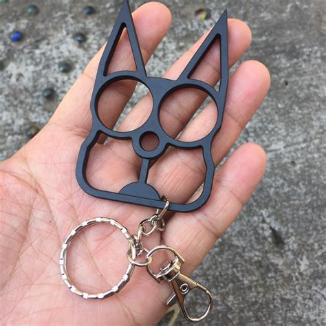 Stay safe with this kitty cat keychain fine or fashion: Black Cat Self Defense Keychain - SStarShiness