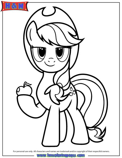 Join unicorn ponies twilight sparkle, princess celestia, applejack, rarity, fluttershy, rainbow dash, pinkie. Friendship Is Magic Applejack Coloring Page | My little ...