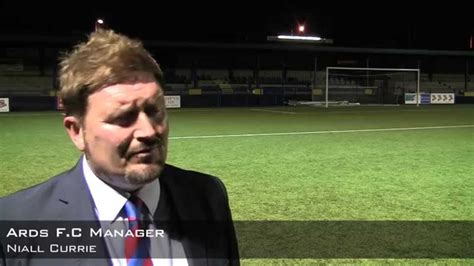 When using this information elsewhere. Ards F.C Manager, Niall Currie talks about the upcoming ...
