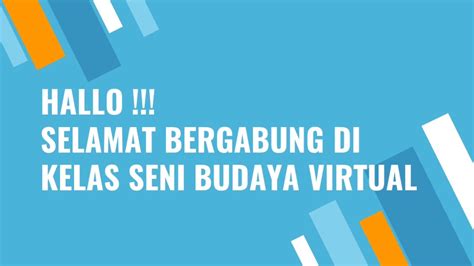 Memberi peningkatan tentang kepentingan dan impak integriti sebagai pemacu bagi mencapai matlamat budaya kerja kelas pertama organisasi. PERTEMUAN PERTAMA KELAS SENI BUDAYA VIRTUAL! - YouTube