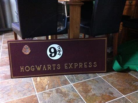 Tumblr is a place to express yourself, discover yourself, and bond over the stuff you love. Diy Hogwarts Express sign! Happy Halloween! | Hogwarts express, Hogwarts, Do it yourself projects