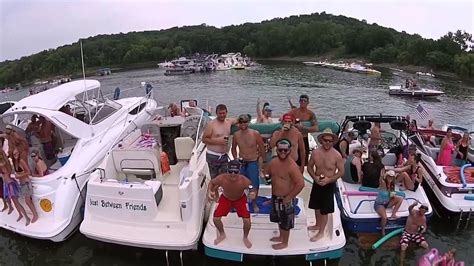 Party cove has existed on the lake at various sites since the 1960's. July 5th party cove 2014 lake perry - YouTube