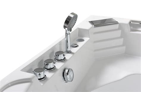 Whirlpool baths provide direct massaging pressure to your muscles. Whirlpool Bathtub 53.15″ X 53.15″ hot tub 6 water jets - Daisy
