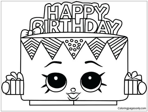 There are 970 shopkins birthday for sale on etsy, and they cost 5,70 £ on average. Cake Happy Birthday Shopkins Coloring Page - Free Coloring ...