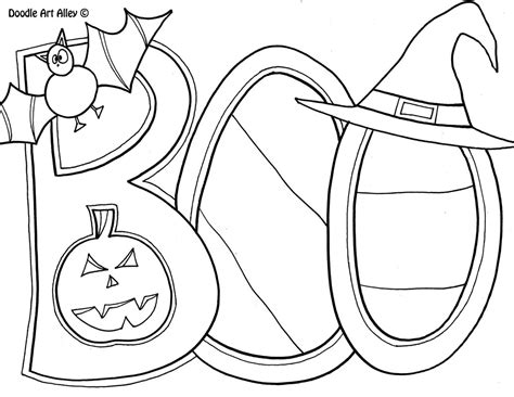 Jumpstart your halloween with our 10 free coloring pages for kids and adults. Halloween Coloring Pages - DOODLE ART ALLEY