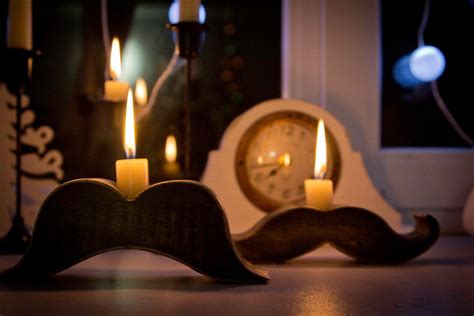 Homeromanticdanejones romantic evening making love. Kinda cute Moustache / mustache candle holders - made out ...