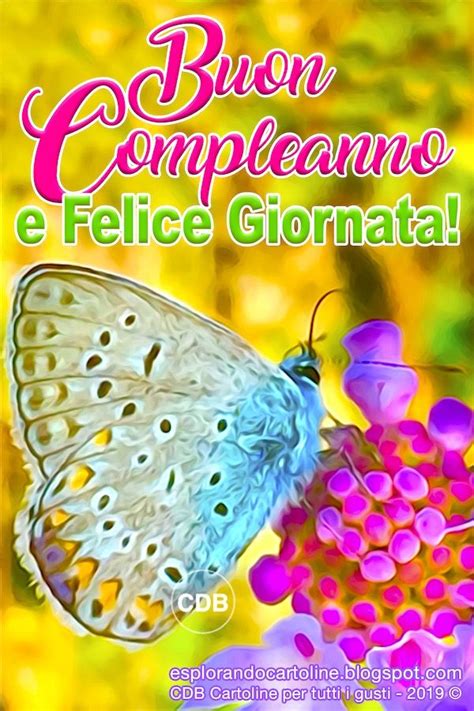 Compleanno per bambinia tema farfalla: BUON COMPLEANNO e Felice Giornata! Cartolina con Immagine ...