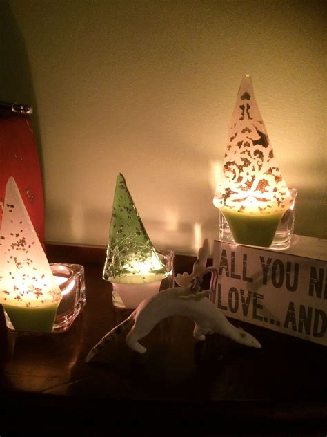 Choose from contactless same day delivery, drive up and more. Fused glass Christmas tree candle holders.... tea light ...