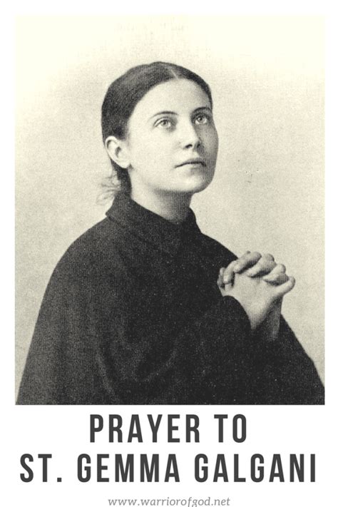 Mystics of the church website. Prayer to St. Gemma Galgani | Prayers, St gemma galgani ...