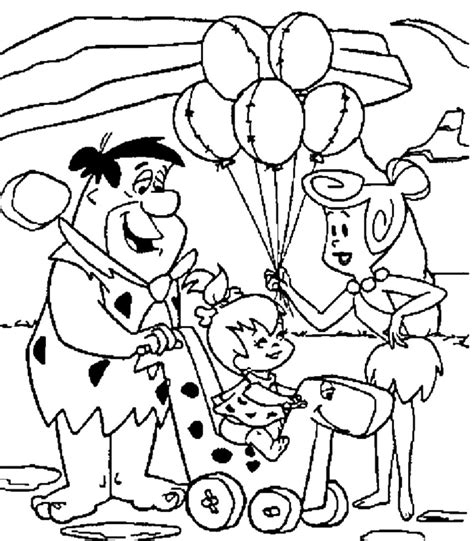 Pebbles and bambam coloring pages. Flintstones coloring pages download and print for free