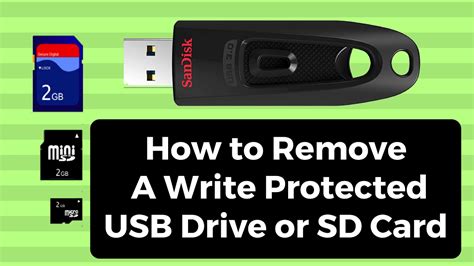 Connect usb flash drive to your computer. How to Remove A Write Protected USB Drive or SD Card - YouTube