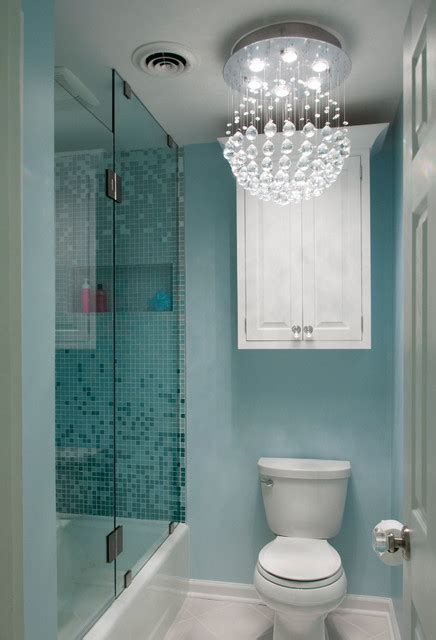 For the bold personality, think of daring combinations for bathroom decor ideas such as hot pink and lime green (for girls), deep orange and bright blue(for boys), or any vivid color combination that reflects their personal style. Ombre Bathroom for Teenage Girls - Eclectic - Bathroom ...