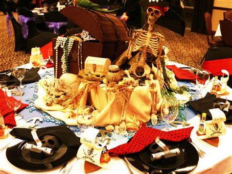 For a festive and interactive party that everyone can enjoy, the hawaiian luau or tiki theme offers a number of easy decorating options. treasure_island_pirate_party_table_decorations | Pirate ...