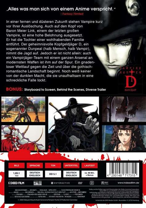 D has been hired to track down meier link, a notoriously powerful vampire who has abducted a woman. Vampire Hunter D: Bloodlust (DVD) - WOM
