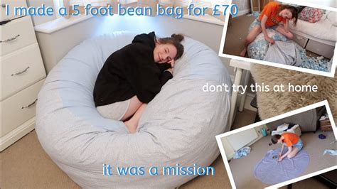 How many beans go in a bean bag chair? i made a 5 foot bean bag | Diy bean bag, Diy bean bag ...