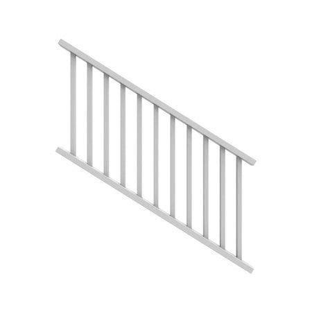 Line the bottom rail along the stairs, assuring that the foot block. Barrette Outdoor Living 9020439 6 ft. x 36 in. Stair Kit ...