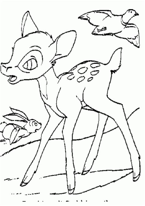 An extensive selection of drawings to print and color so you can make free coloring books for your kids! Free Printable Bambi Coloring Pages For Kids