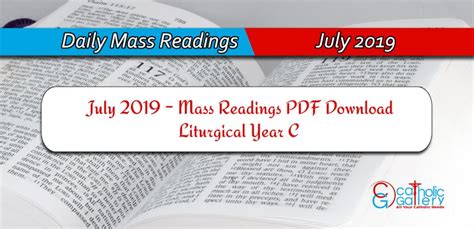 Catholic liturgical calendar (free) android only. Download Mass Readings - July 2019 - Catholic Gallery