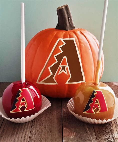 Not only do we enjoy attending the games in person, but my son also plays little league baseball. Arizona Diamondbacks pumpkin and caramel and candy apples ...