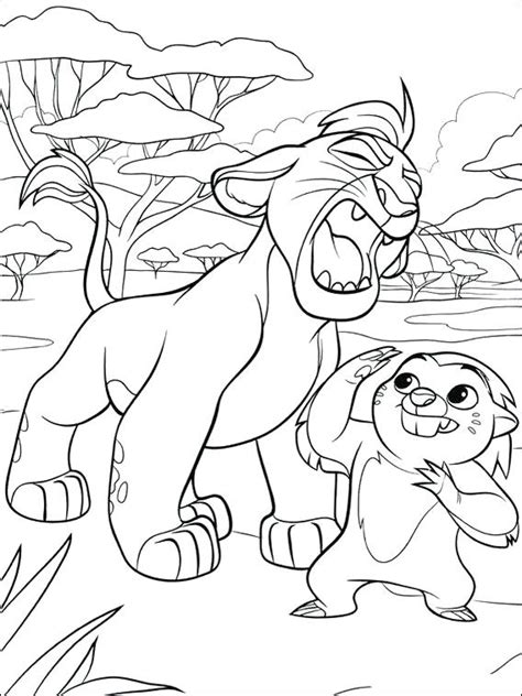 Full size free printable coloring pages for tons of fun and creativity. Lion Guard Coloring Pages for Kids - colours drawing wallpaper