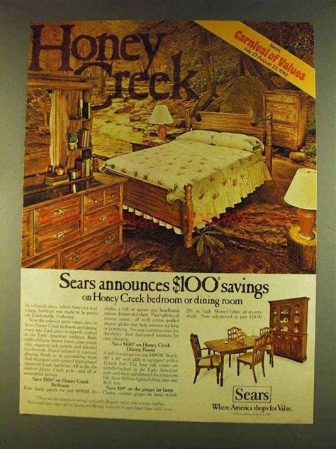 Fortunately, sears has a wide range of dining and kitchen tables in various designs, colors and sizes to fit your space. 1980 Sears Honey Creek Bedroom and Dining Room Set Ad