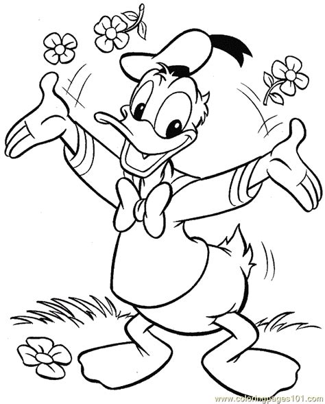 More 100 coloring pages from cartoon coloring pages category. Donald Duck Coloring Page 06 Coloring Page - Free Donald ...