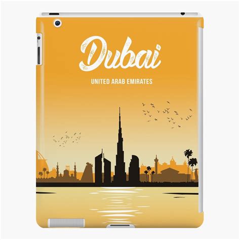 City of dubai united arab emirates skyline silhouette. "Dubai skyline silhouette artwork" iPad Case & Skin by ...