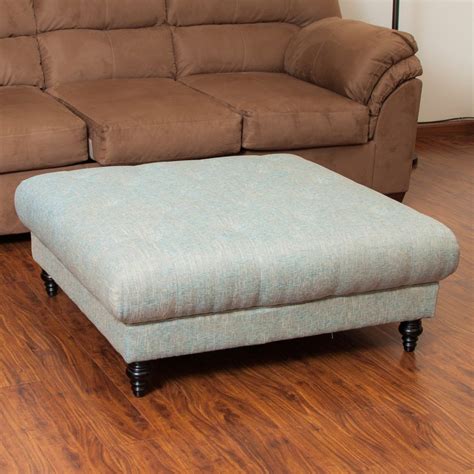Weston home libby button tufted cushion fabric coffee table ottoman with straight base. Daily limit exceeded | Upholstered ottoman coffee table ...