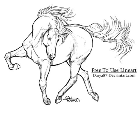 You will find lots of them in dinosaur coloring pages. Free to Use Lineart Weird Dance by Darya87 (With images) | Horse coloring pages, Horse ...