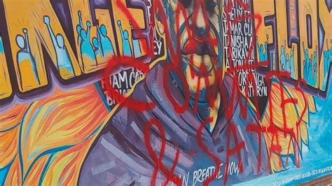 Thousands around the world have marched in protests in the wake of george floyd's death in minneapolis as a sign of solidarity with u.s. Minneapolis mural dedicated to George Floyd defaced again ...