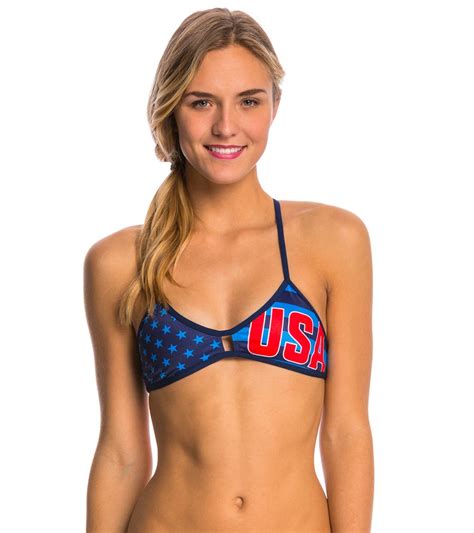 To make the usa olympic swimming team, a swimmer must finish first or second at the usa swimming olympic trials swim meet and they must be a u.s. Turbo Team USA Women's Olympic Active Bikini Top at ...