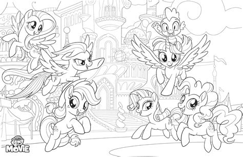 Mlp coloring my little pony mane 6. Mane 6 Pages Coloring Pages