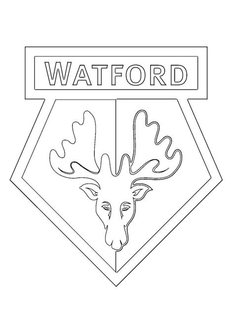 This badge should include one of the following: kolorowanka Watford FC | ladnekolorowanki.pl