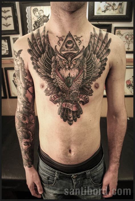 Maybe you would like to learn more about one of these? fuckyeahtattoos | Owl tattoo chest, Chest piece tattoos ...