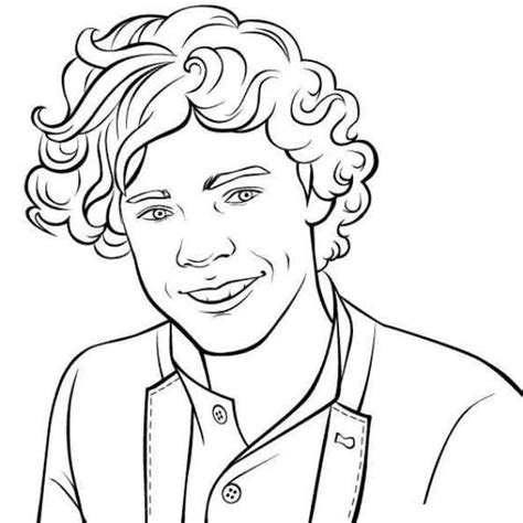 One direction printable coloring pages are a fun way for kids of all ages to develop creativity, focus, motor skills and color recognition. kleurplaten en zo » Kleurplaat van harry styles ...