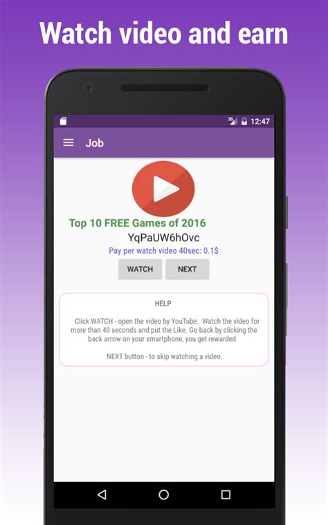 No tricks, completely for free. Earn Money - Video & Apps for Android - Free download and ...