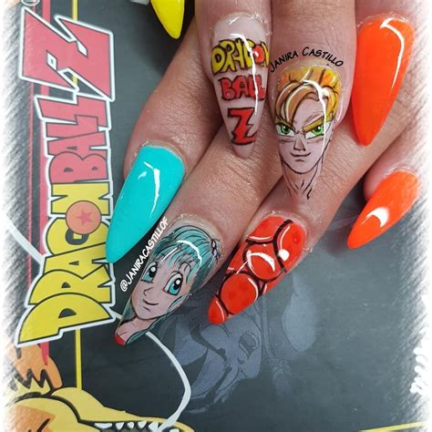 Son goku laid on the back of the snake way street cleaner, enjoy a welcomed respite from his endless run down the spiral stretch of road. #dragonballz #dibujosamanoalzada in 2020 | Funky nails, Nails, Dragon ball z