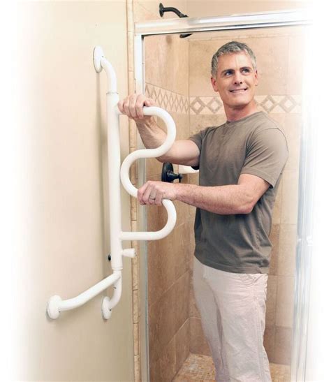 Placement of grab rails in your shower will depend on whether you prefer to stand when showering or rather sit down on a shower seat. Mutlifunctional Safety Grab Bars in 2020 | Grab bars ...
