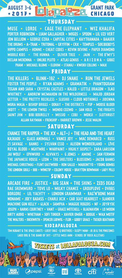 This year lollapalooza turns 25. Lollapalooza Releases 2017 Lineup