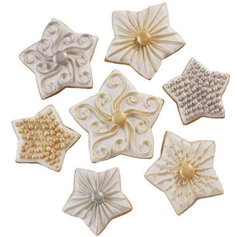 For an additional charge, we can also put them on a stick, add some. High-Style Stars Cookies | Christmas sugar cookies decorated, Christmas sugar cookie designs ...