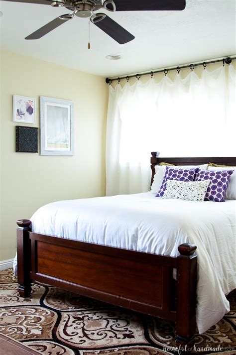 Wall lights and pendant lights, in particular, are a great way to bring light into dark areas of your bedroom. Master Bedroom Makeover in a Weekend - Houseful of Handmade
