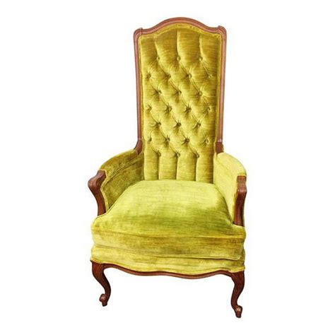 Watch for a chair sale at target.com to get the most value for what you spend. Reserved-Vintage Mid Century Broyhill Olive Green Velvet Tufted High Back Accent Chair | High ...