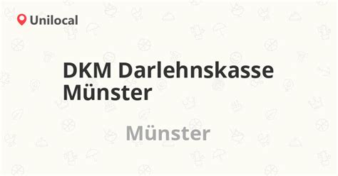 Wir empfehlen ihnen dringend, vor dem besuch des zweig telefon: DKM Darlehnskasse Münster - Münster, Breul 26 (Reviews ...