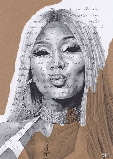 Nicki minaj is a highly successful rapper, and her quotes are inspiring. SaraHasArt — Portrait of Drake with Best I Ever Had lyrics...